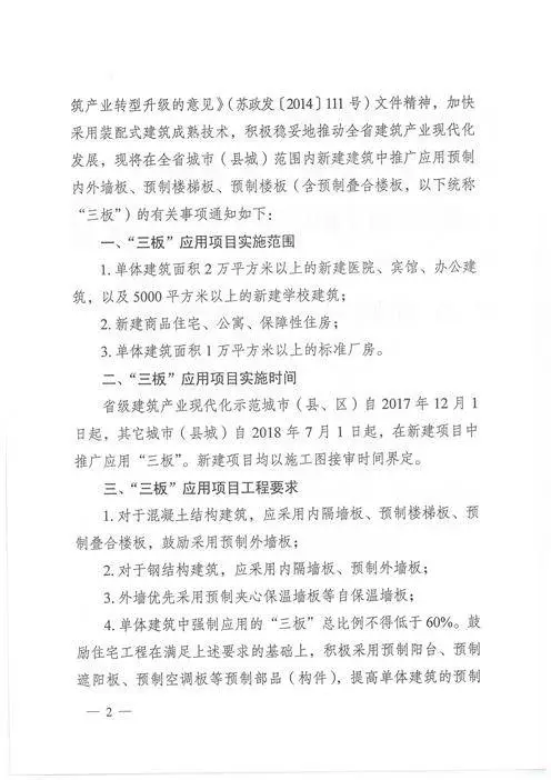 江蘇：新建建筑應(yīng)用預(yù)制內(nèi)外墻板預(yù)制樓梯板預(yù)制樓板相關(guān)要求！(圖2)